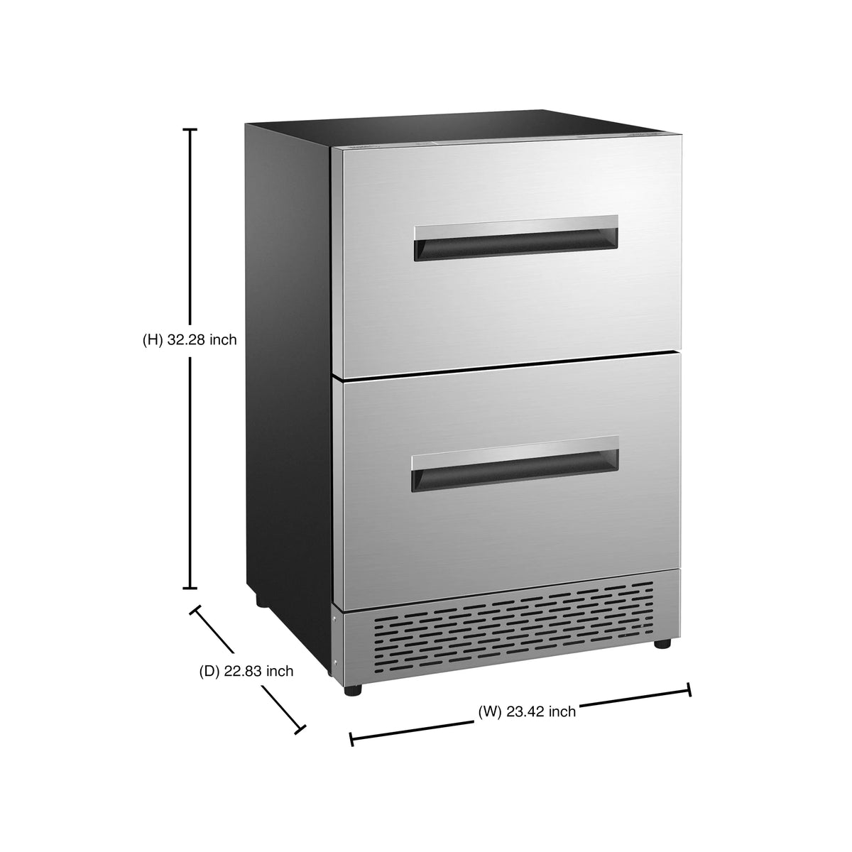 24-In 2 Drawer Convertible Freezer/Refrigerator Stainless P839093