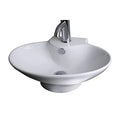 Ceramic 23 Wall Mount Bathroom Sink with Overflow Z409