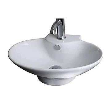 Ceramic 23 Wall Mount Bathroom Sink with Overflow Z409