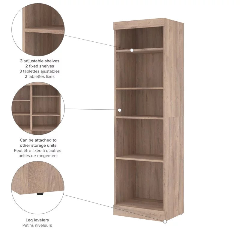 25" Shelving Unit in Rustic Brown H66033