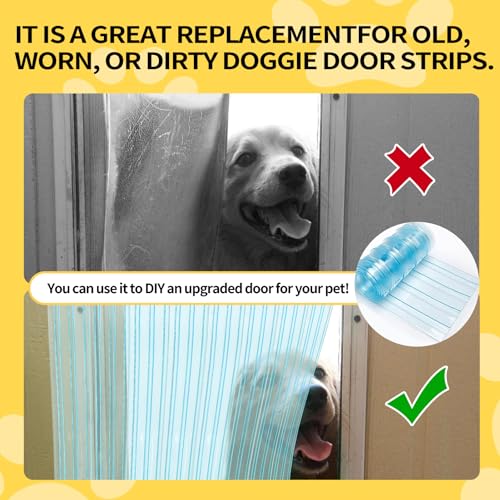 8 in x 4.9 ft Clear Plastic Vinyl Dog Door Flap E625