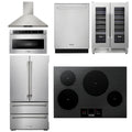 30 Induction Cooktop, Range Hood, Microwave, Refrigerator, Dishwasher, Wine Cooler J370640