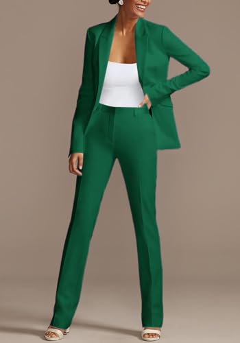 Women's 2 Piece Pant Suit Blazer and Slim Fit Pants Set V80293