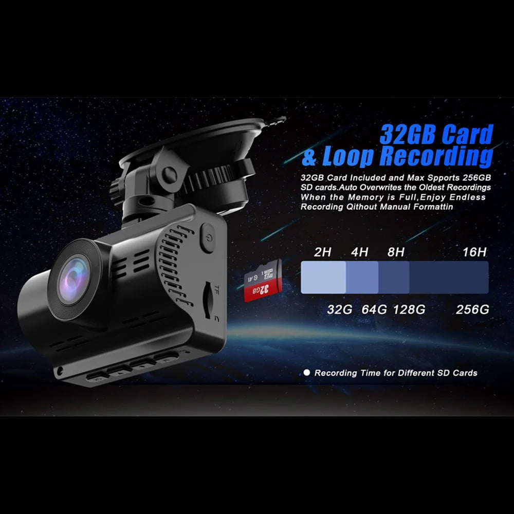 4K Dual Dash Cam Front and Rear 170° Wide Angle Z7714