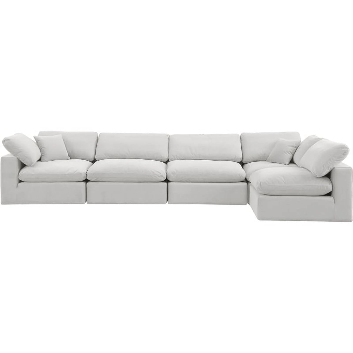 Cream Velvet Modular Sectional O848567