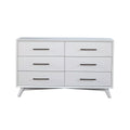 White 6 Drawer Wood Dresser Q712781