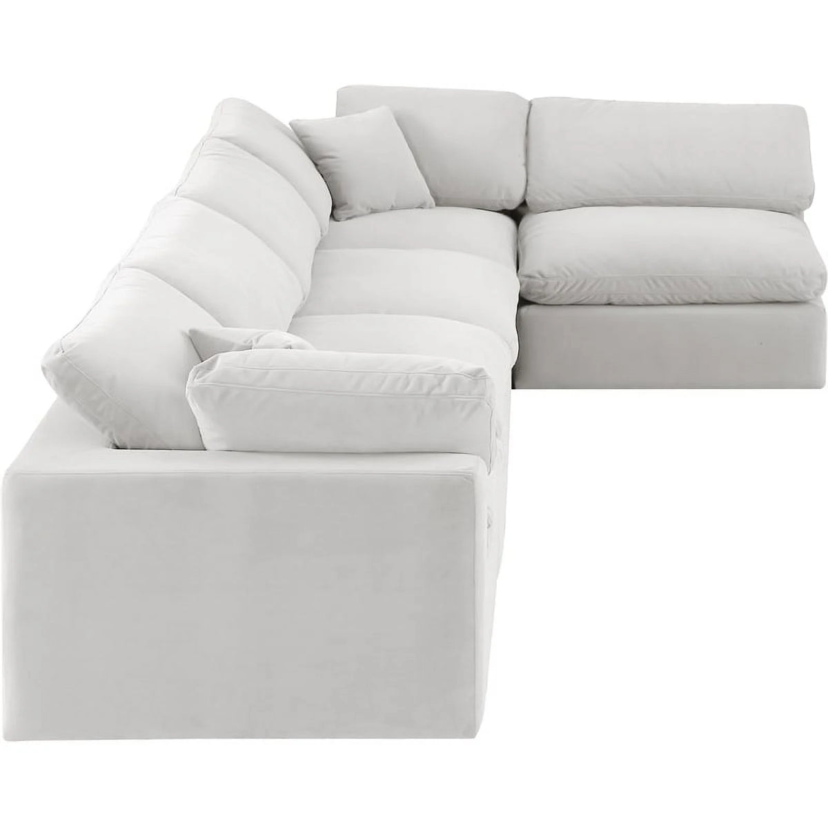 Cream Velvet Modular Sectional O848567