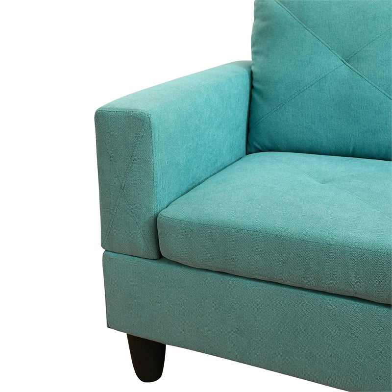 Ocean Green 2 Piece Sectional Sofa Flannelette H35061