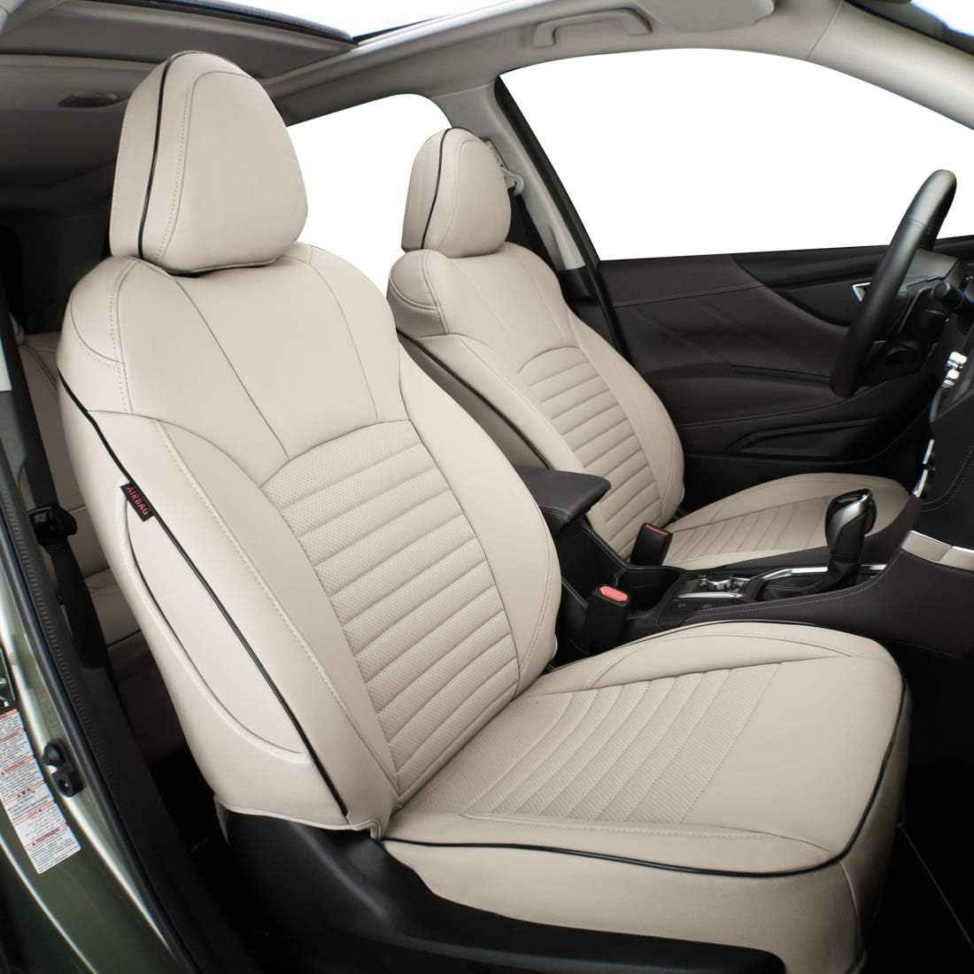 Custom Fit Full Set Car Seat Covers Leatherette Black L710322