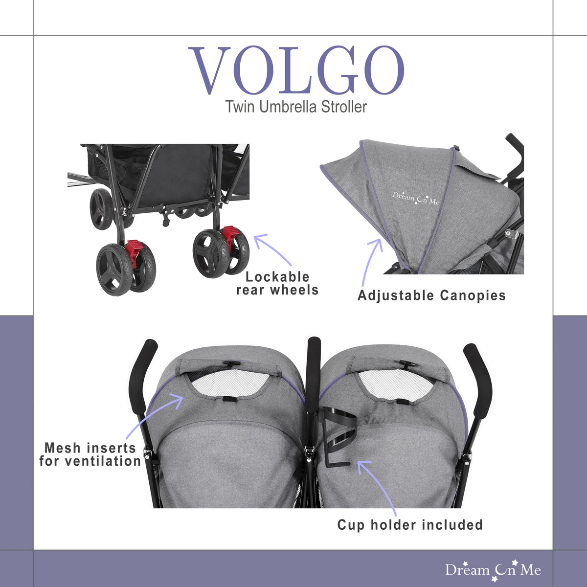 Twin Umbrella Stroller E2038