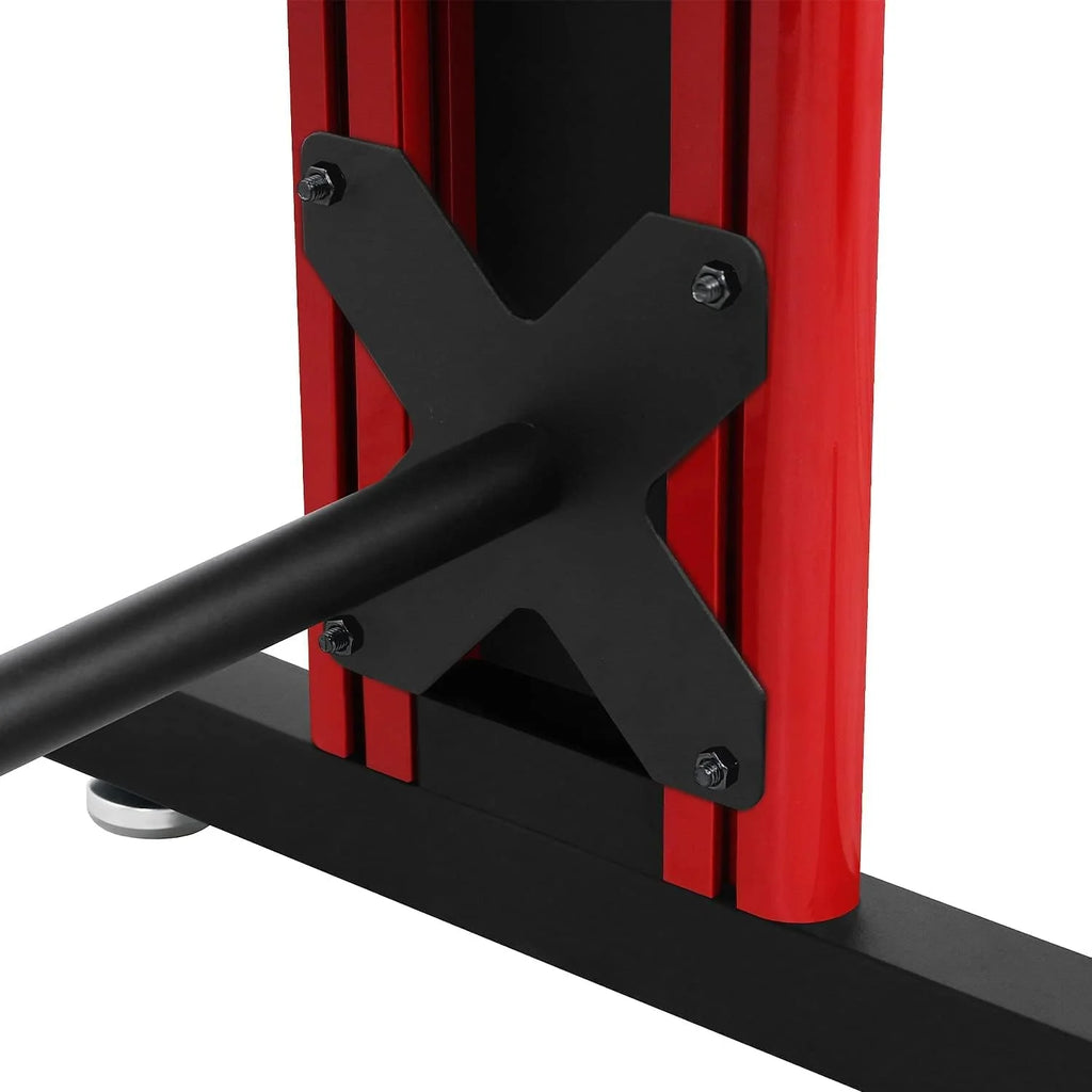 25" X 58" Black and Red Computer Desk I878580