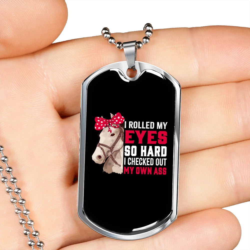 Stainless Steel or 18k Gold Dog Tag Necklace Z47938