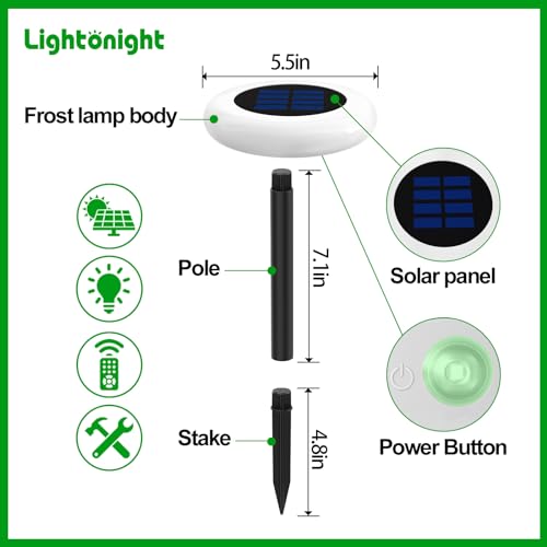 6 Pack Color Changing Solar Pathway Lights C401