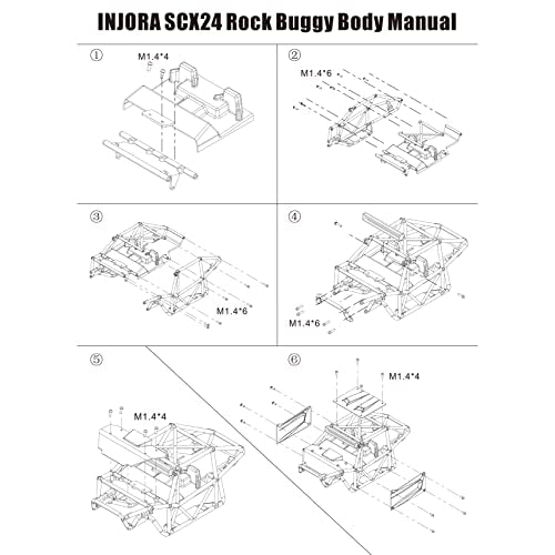 Green Nylon Rock Buggy Body Shell Chassis Kit for 1/24 RC Crawler Car G9704