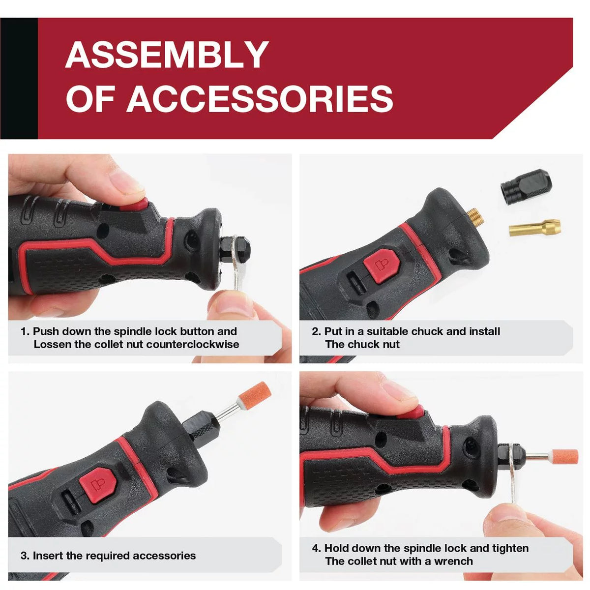 8V MAX Cordless Rotary Tool with 1.5 Ah Battery, 40 Piece Accessory Kit & Plastic Storage Case S6657