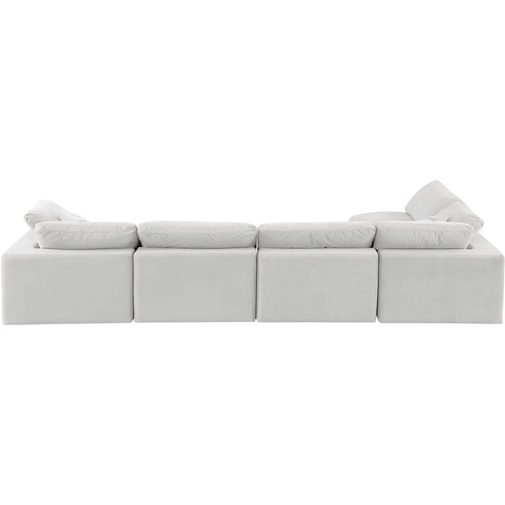 Cream Velvet Modular Sectional O848567