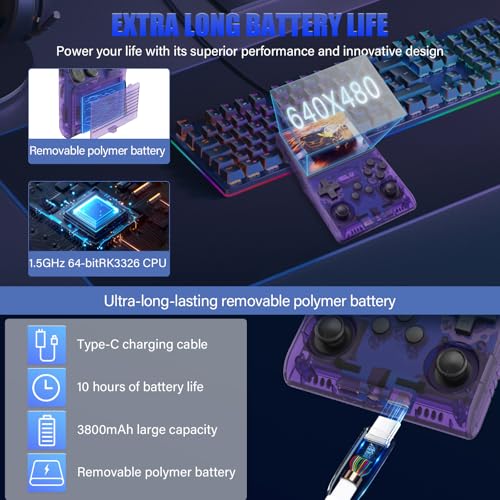 30000 Games Handheld Game Console with 3.5-Inch IPS Screen Q8618