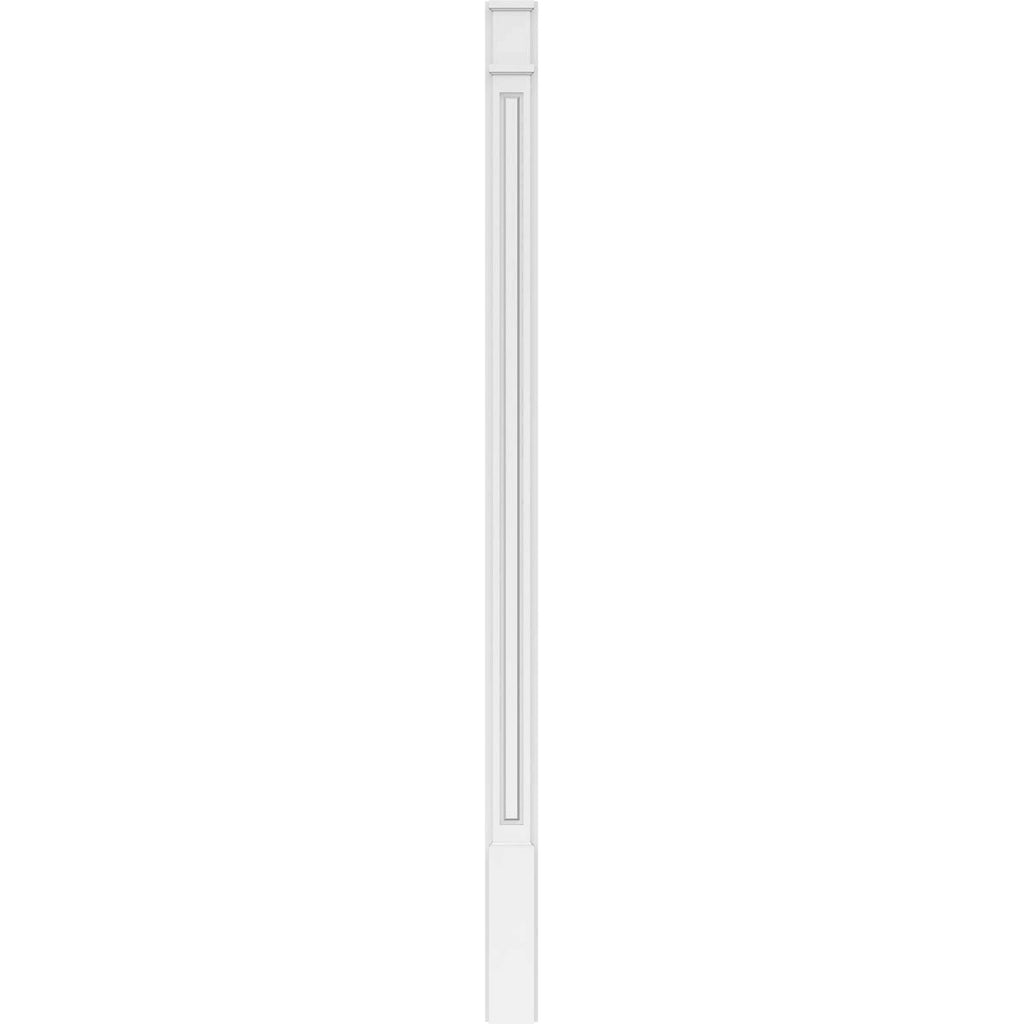 Raised Panel PVC Pilaster with Decorative Capital & Base (Pair) F3411