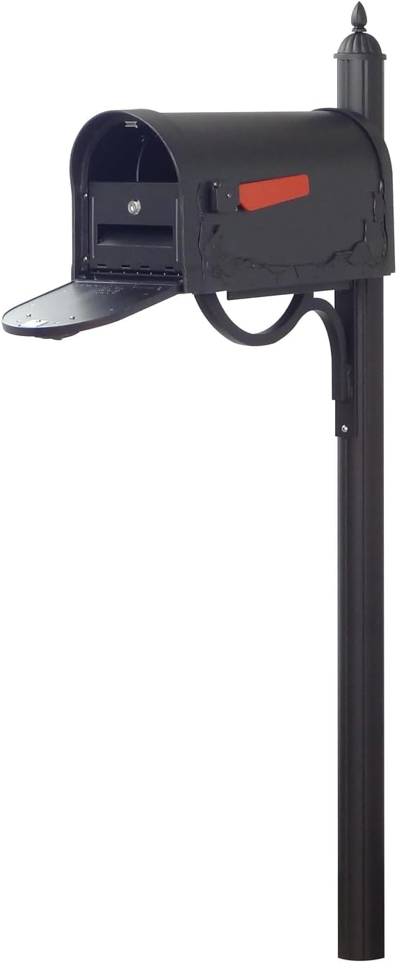 Floral Mailbox with Locking Insert and Mailbox Post E981