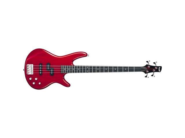 Transparent Red Electric Bass Guitar W3481