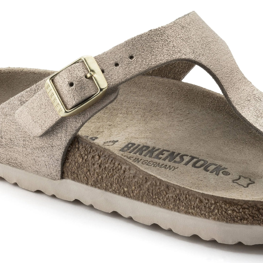 Washed Metallic Rose Gold Leather Sandals H5515