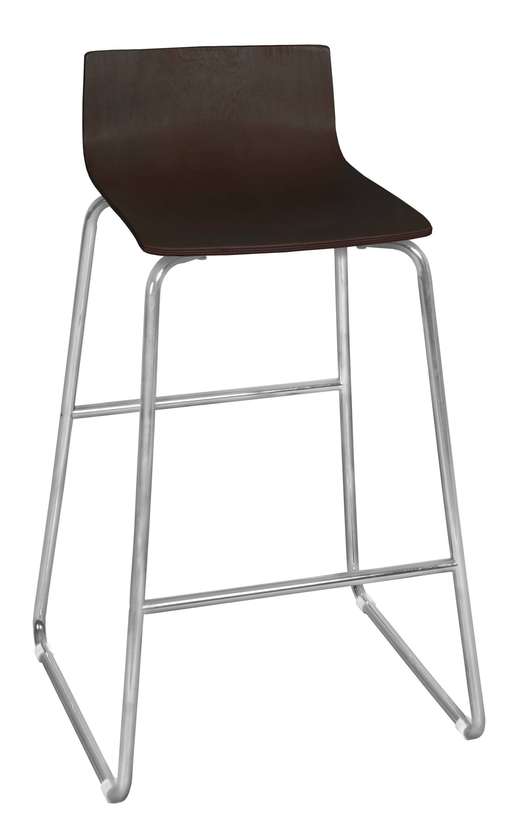Mocha Walnut Chrome High Stool K9285
