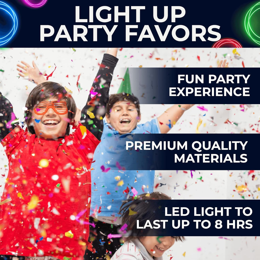 25 Pieces Glow in the Dark LED Glasses B825316