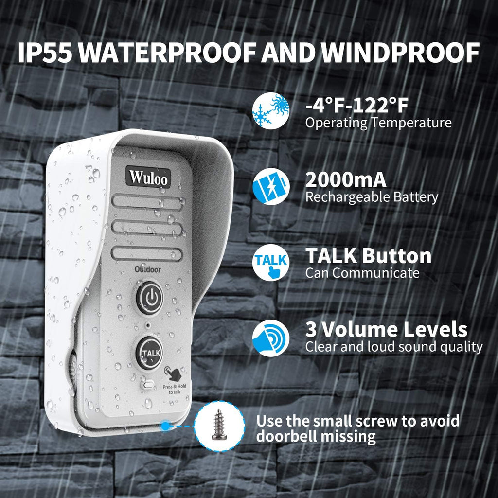 Wireless Intercom Doorbell Chime White Z329860