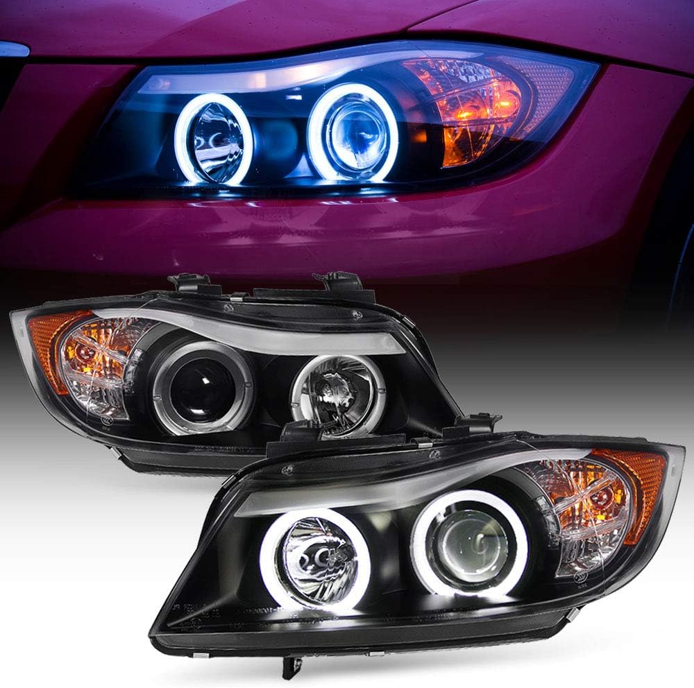 Black LED Projector Headlights Assembly F1237