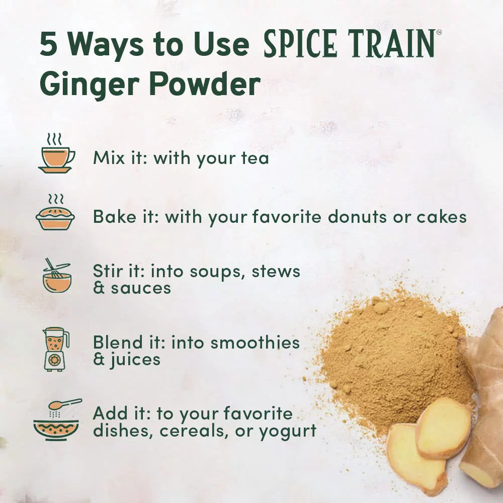 Organic Ginger Powder 454g 100% Raw Ground Ginger Root Powder in Resealable Zip Lock Pouch O64847