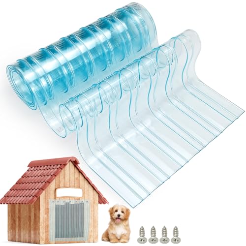 8 in x 4.9 ft Clear Plastic Vinyl Dog Door Flap E625