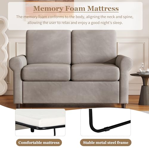 Black 3-in-1 Convertible Sleeper Sofa Bed with Adjustable Backrest D22627