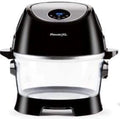 Black 10-Quart Air Fryer with Glass Bowl P728