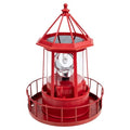 Red Rotating Solar Lighthouse Light, IP65 Waterproof E201