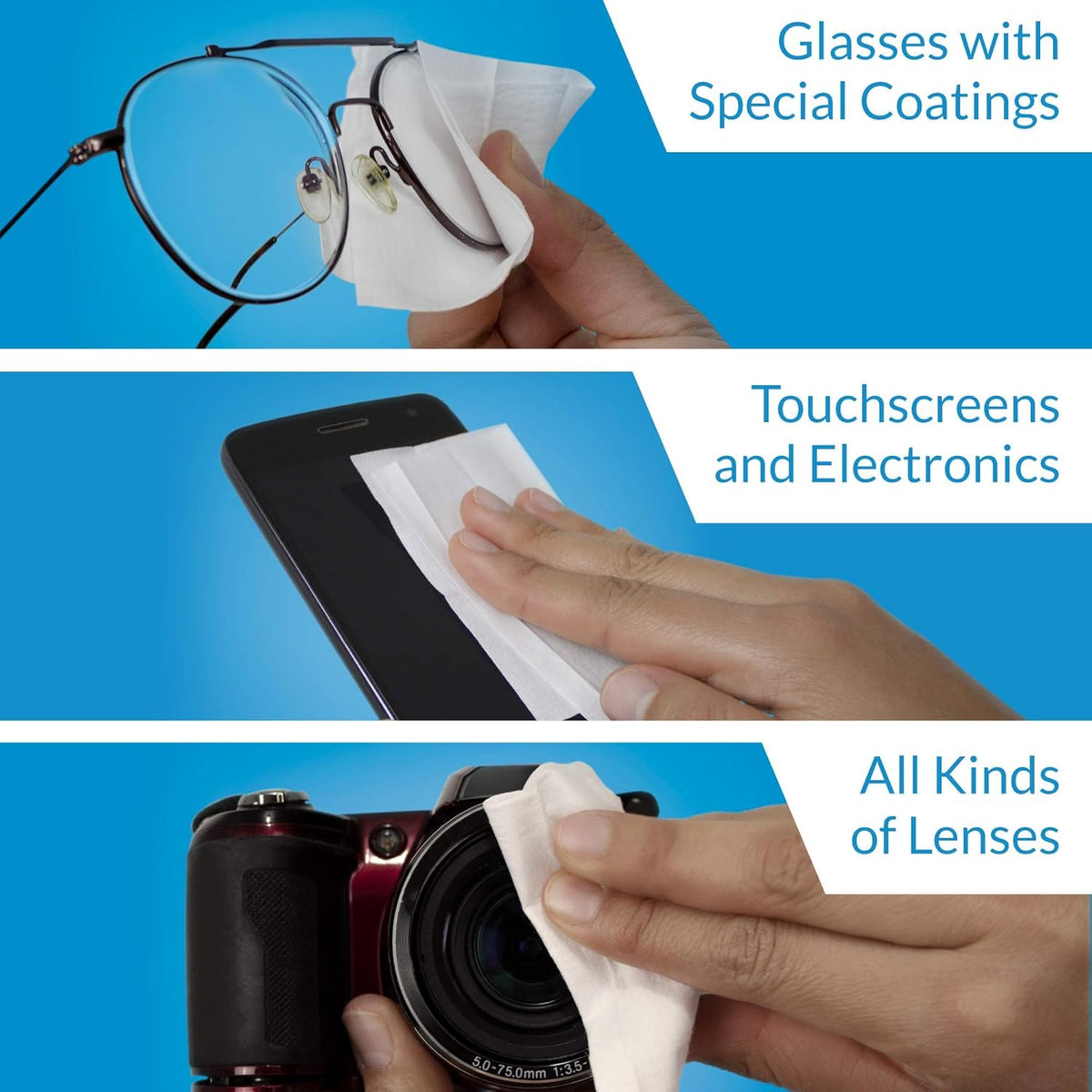 Lens Cleaning Wipes 900 Wipes Individually Wrapped R5575