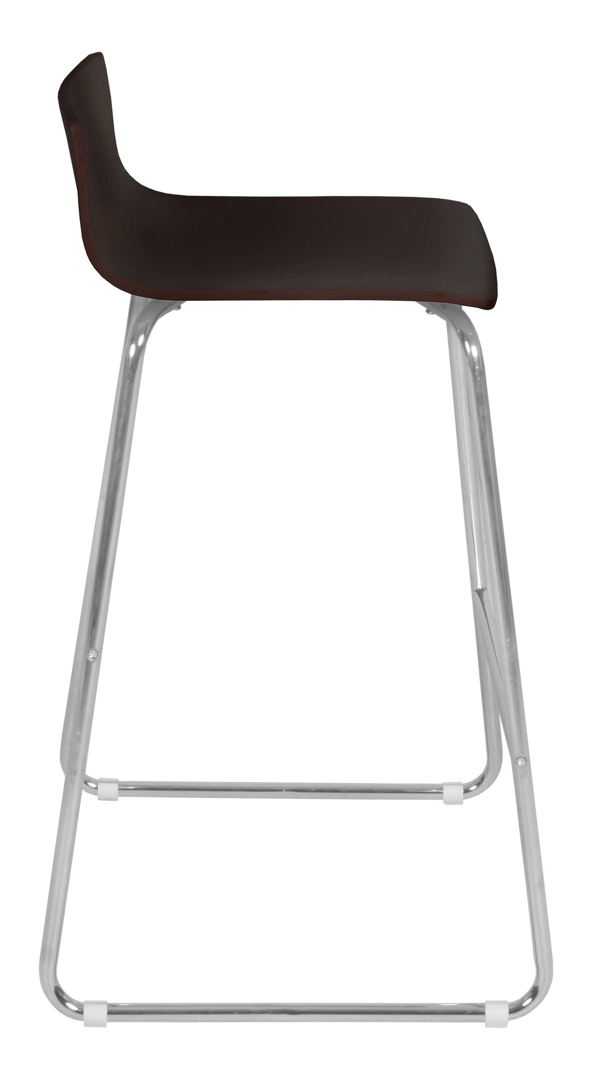 Mocha Walnut Chrome High Stool K9285
