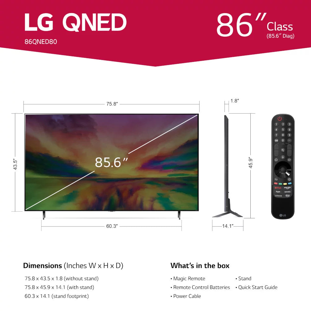 86" 4K UHD QNED Smart TV X3758