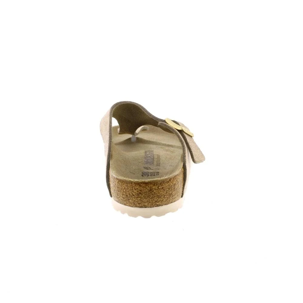 Washed Metallic Rose Gold Leather Sandals H5515