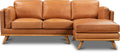 Saddle Tan Right-Facing Sofa Sectional, 90 inches T81353