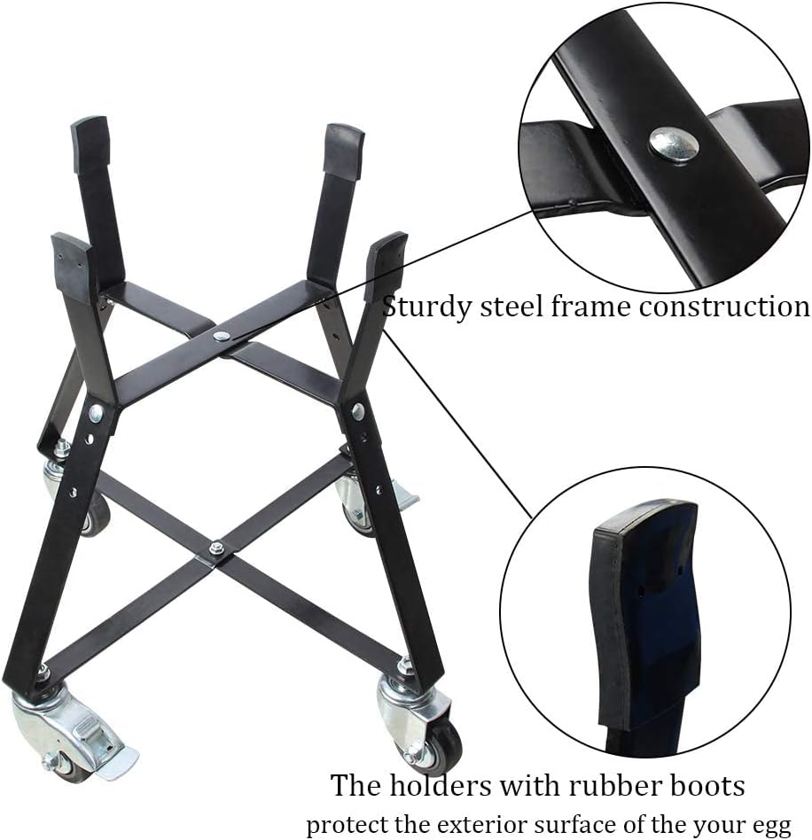 Rolling Cart with Locking Caster Wheels Powder Coated Steel G54495