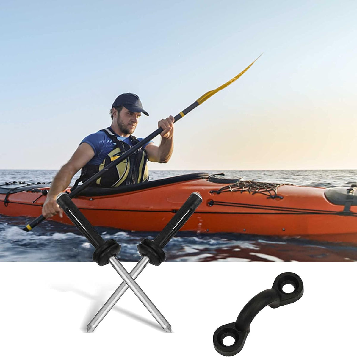 Kayak Carry Handle 4 Pcs with Screws and Plugs Y7643