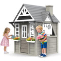 Gray Wooden Play House Playset with Kitchen Z984