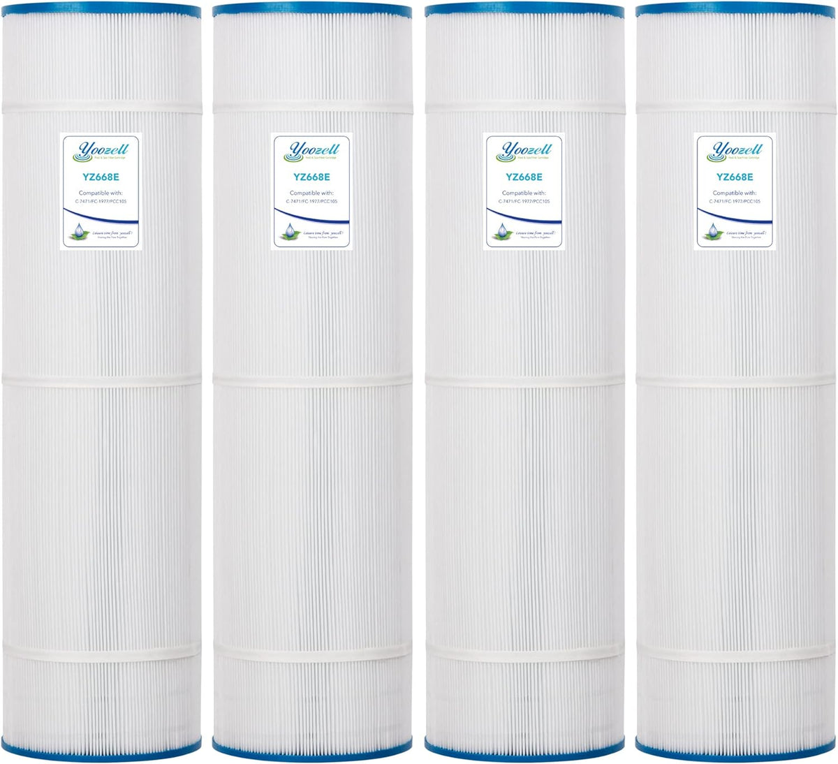 105Sq.ft Swimming Pool Replacement Filter Cartridge 4Pack Q4477