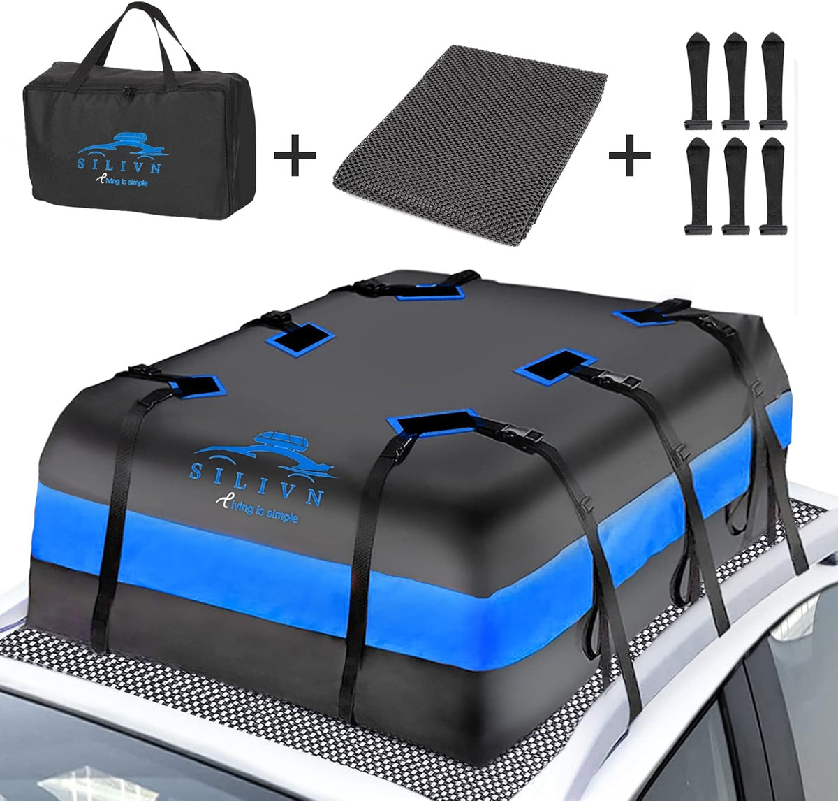 20 Cubic Feet Waterproof Roof Cargo Carrier Bag H330807