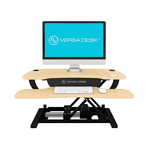 48 Inch Electric Height Adjustable Standing Desk Converter with Keyboard Tray K218467