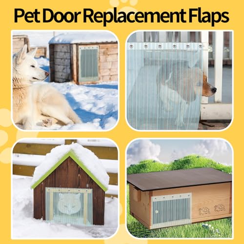 8 in x 4.9 ft Clear Plastic Vinyl Dog Door Flap E625