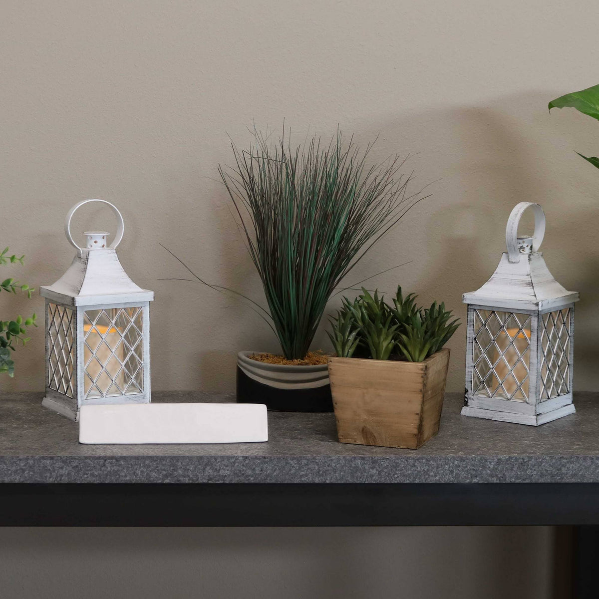 Indoor LED Candle Lantern Set of 4 10-Inch N577