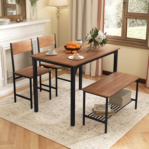 4 Piece Dining Table Set with Bench O23105