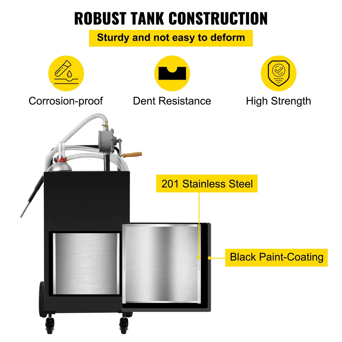 30 Gallon Fuel Caddy with Transfer Pump and 2 Wheels A8539