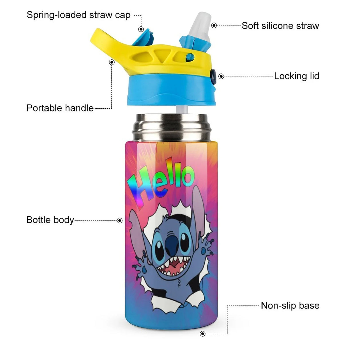 Stainless Steel Vacuum Insulated Water Bottle With Straw X323281